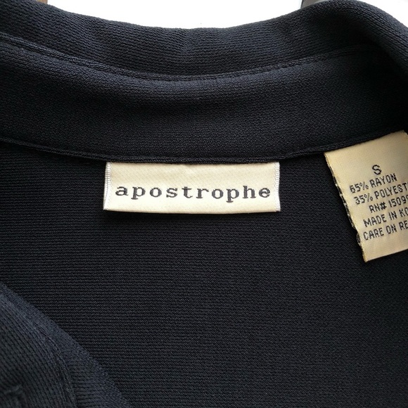 Apostrophe Fitted Buttoned Black Dress Size S - Picture 5 of 15
